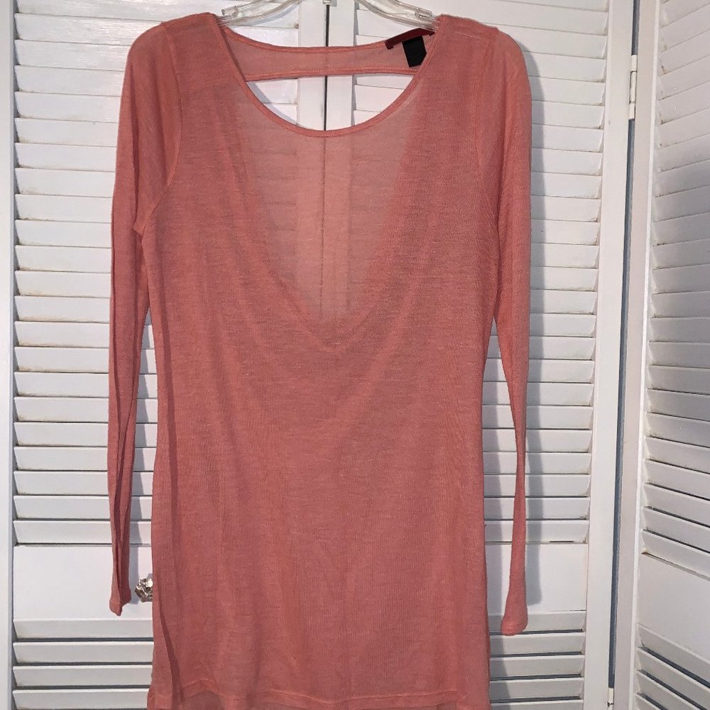 Women's BKE Sheer Open Back Top